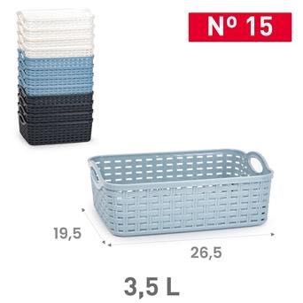 CESTA RATTAN N15 3.5L 19.5X26.5CM SURTDO BAG