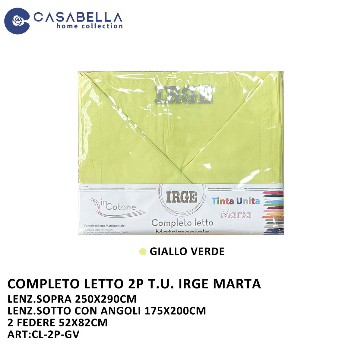 Completo Letto 2P Irge Giallo Verde