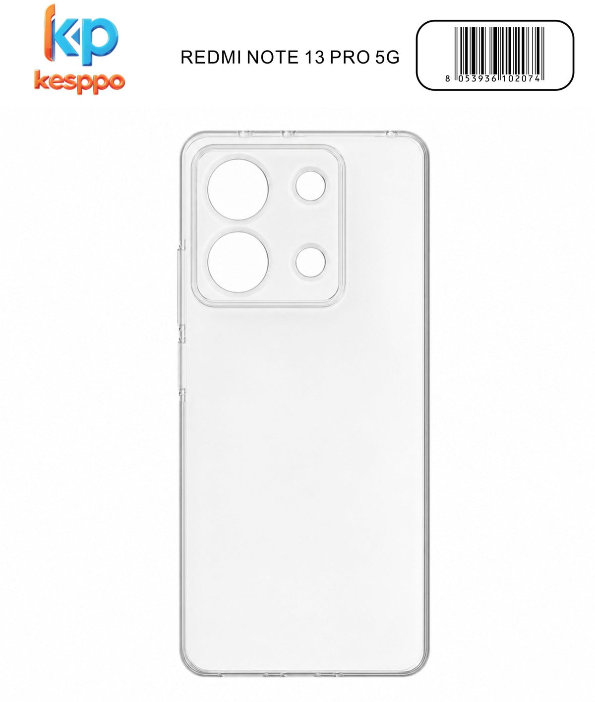 Custodia per Redmi NOTE 13 Pro 5G – trasparente, in silicone, con aperture sagomate