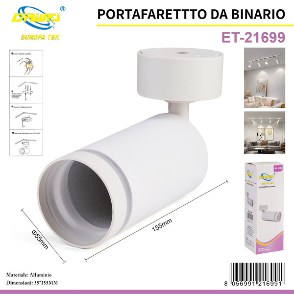 Supporto GU10 per illuminazione su binario