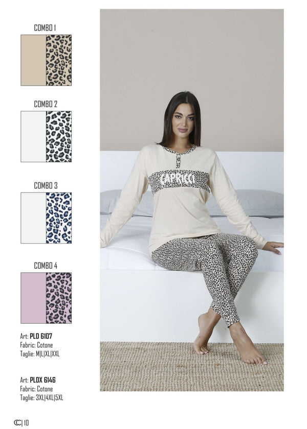 Pigiama Lungo Donna PLD-6107