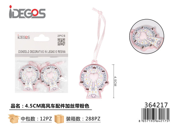 Ciondolo decorativo con nastro, 4,5 cm