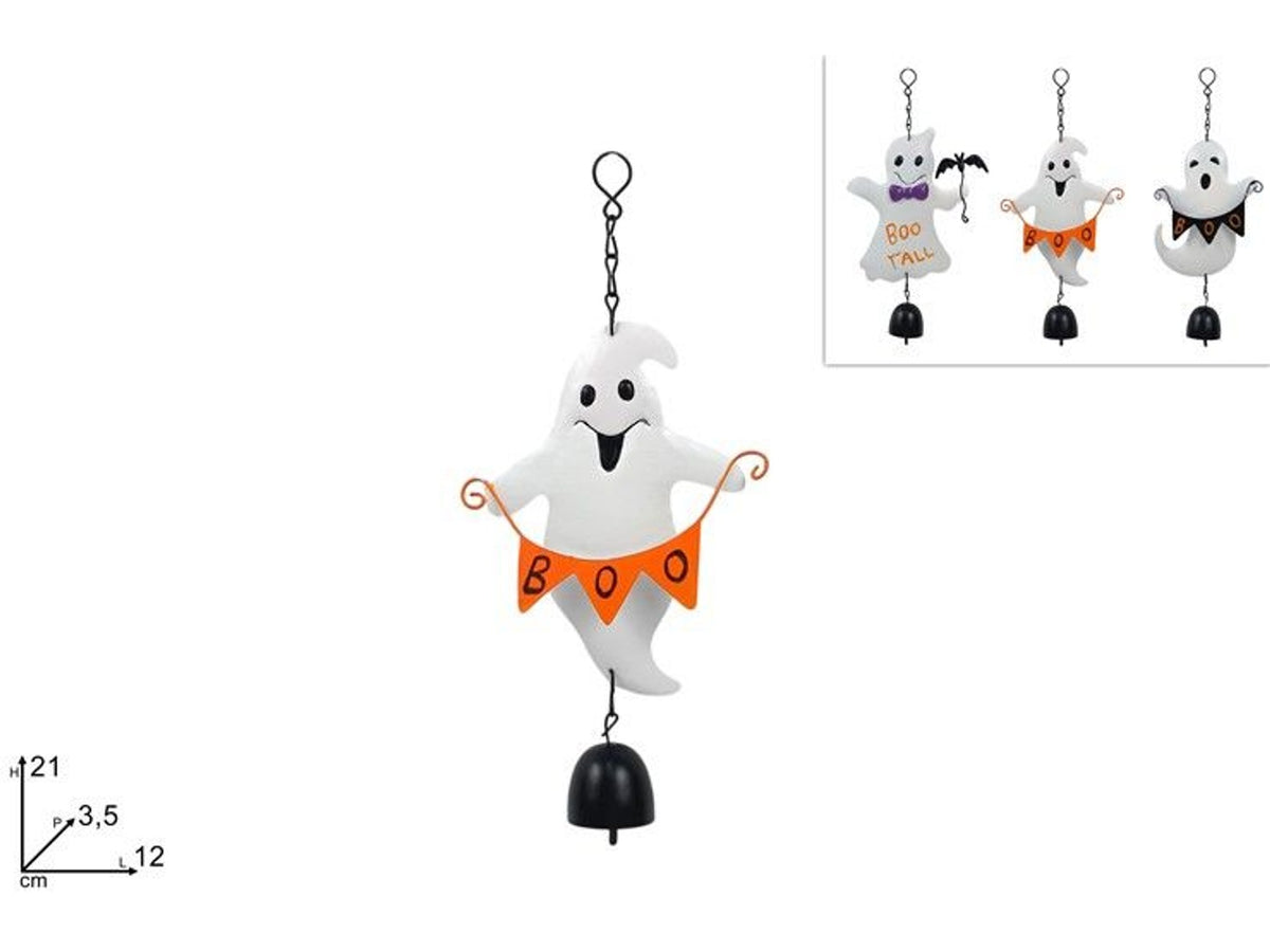 Fantasma Halloween da appendere con campanellino