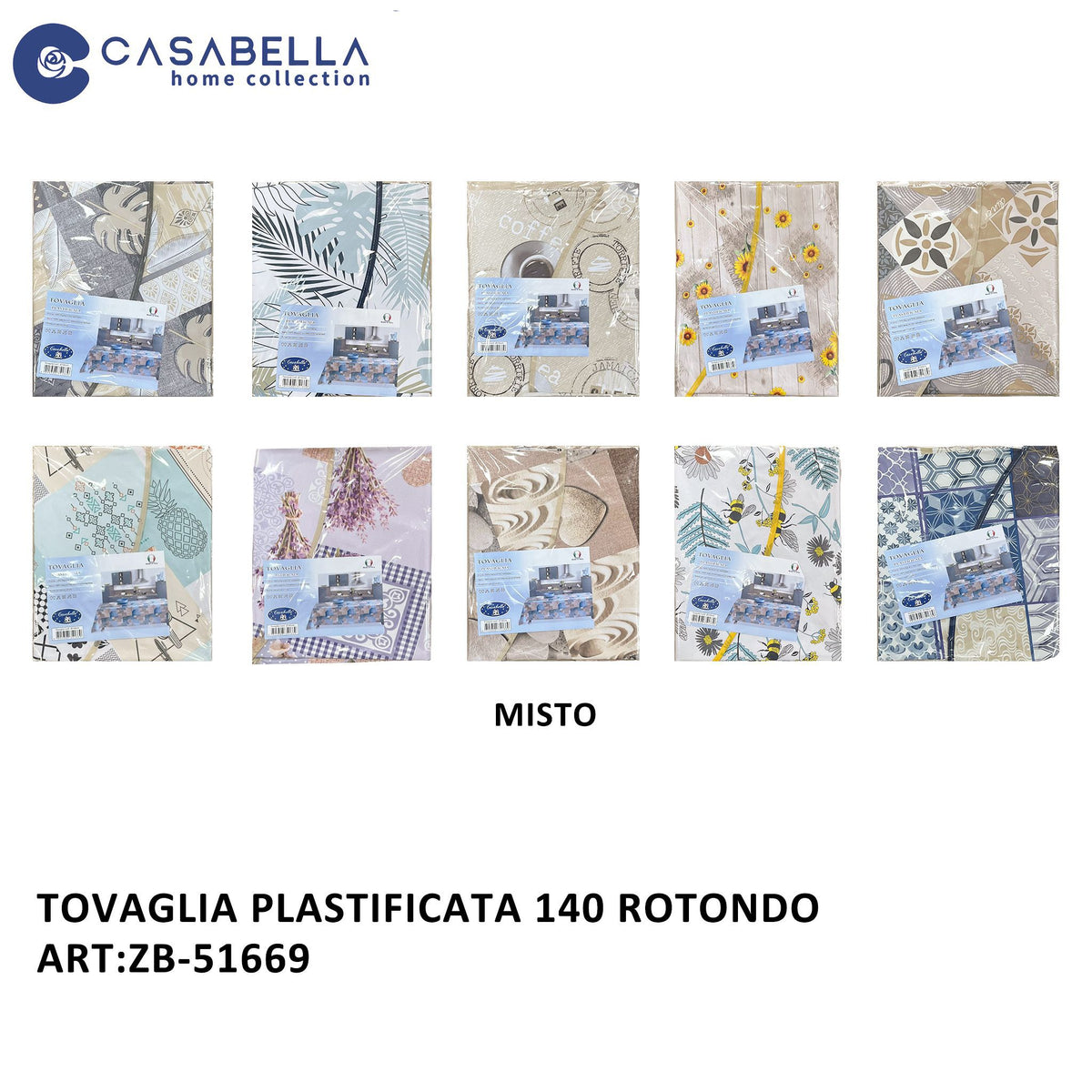 Tovaglia Plastificata 140 Rotondo