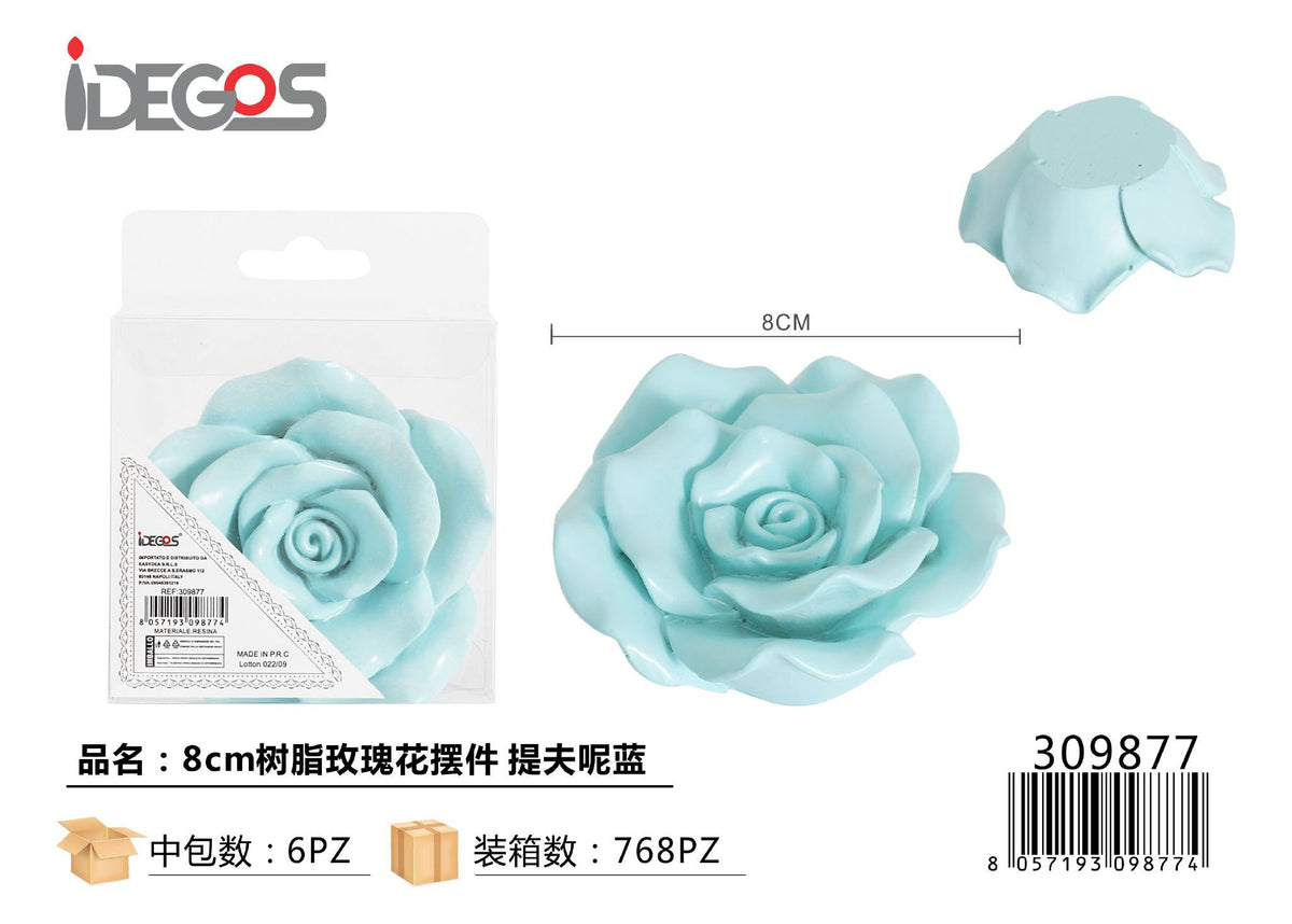 Rosa decorativa in resina, Tiffany