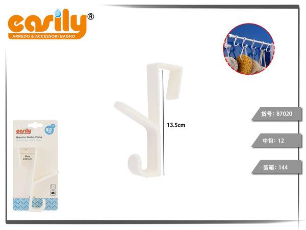 Appendiabiti da porta con due ganci, 13,5 cm