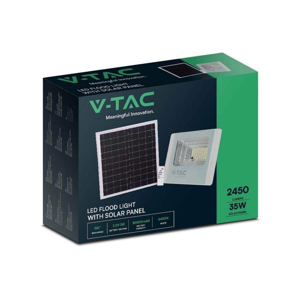 Proiettore LED solare V-TAC bianco 6400 K