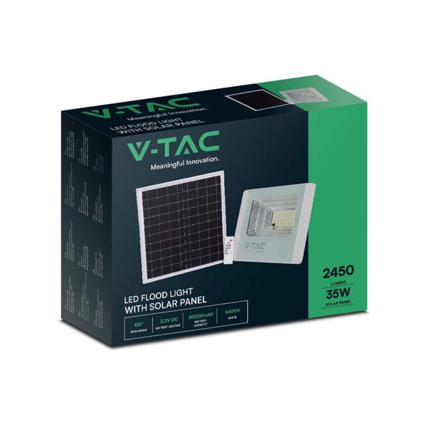 Proiettore LED solare V-TAC bianco 6400 K