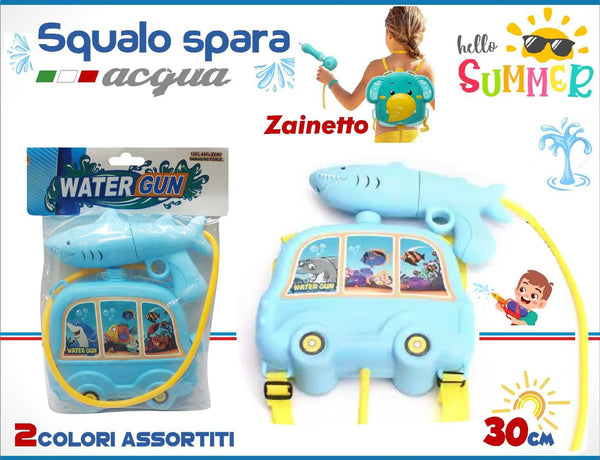 Pistola ad acqua con serbatoio a zainetto Squalo