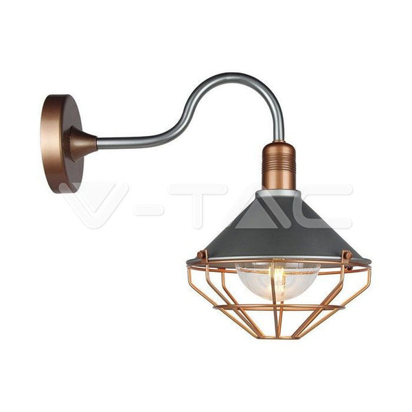 Applique con gabbia e dettagli oro rosa opaco IP65