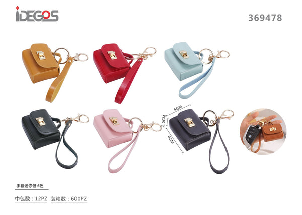 Portachiavi con mini borsa a guanto, assortito
