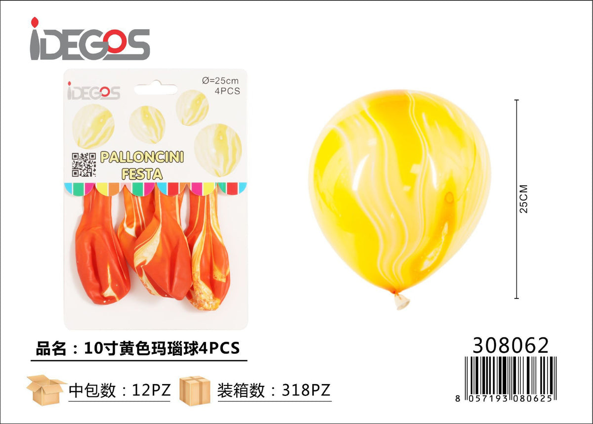 Palloncini decorativi sfumati, 10 pollici, 4 pezzi