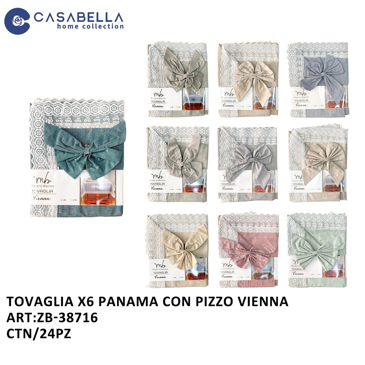 Tovaglia X6 Panama con Pizzo Vienna