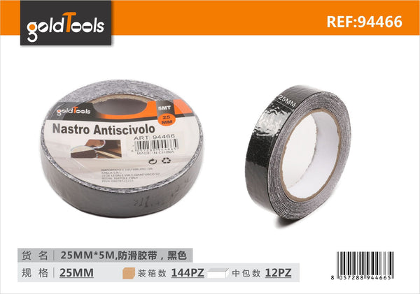 Nastro antiscivolo, nero, 25MM x 5M