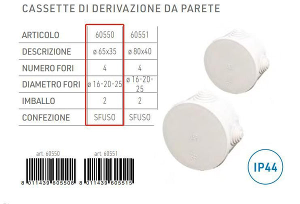 Scatole e accessori elettrici