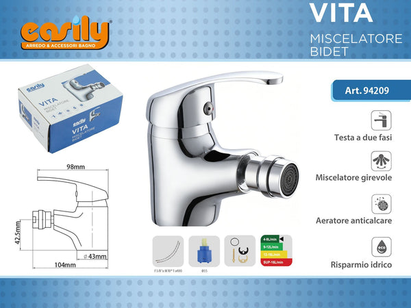 Miscelatore monocomando per bidet VITA