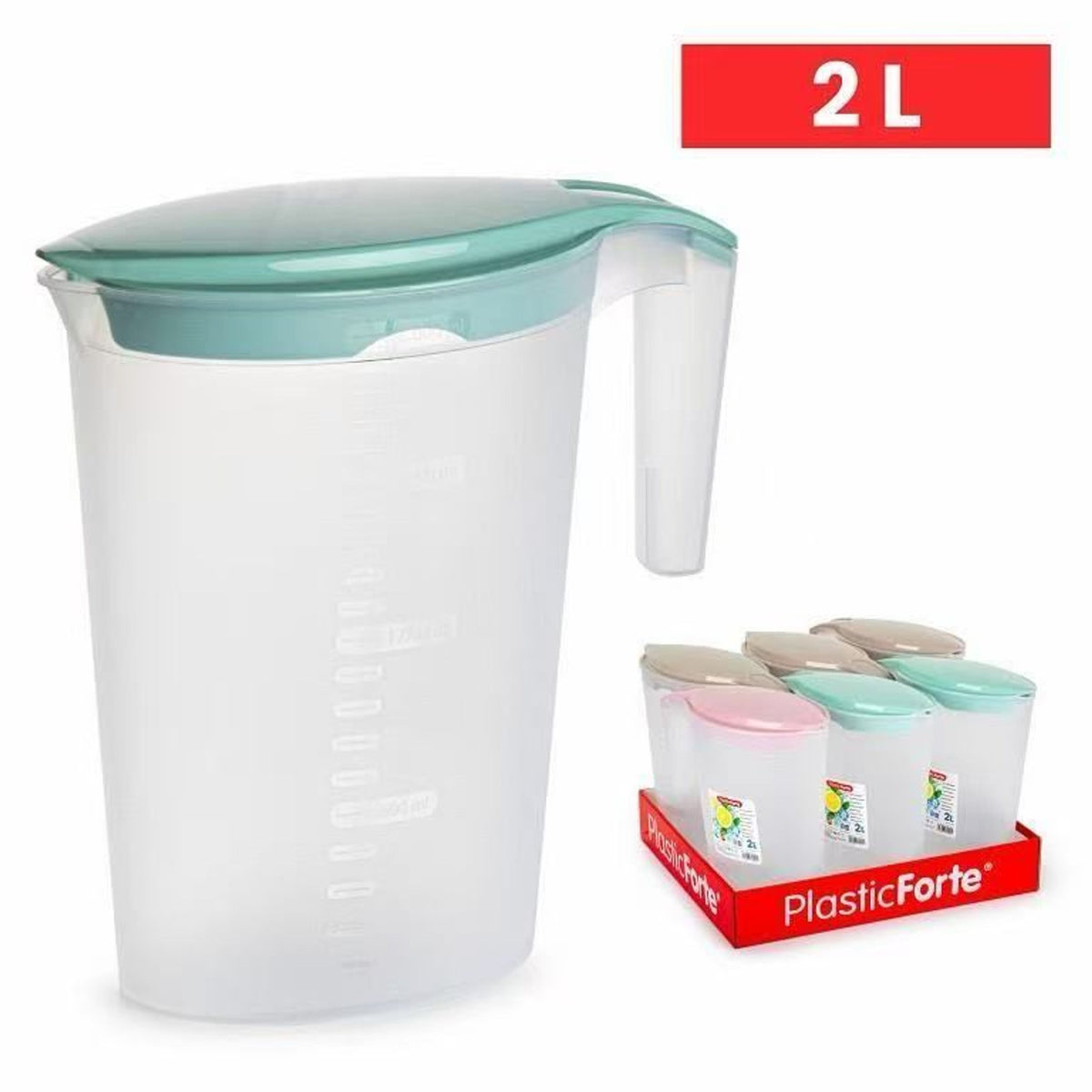CARAFFA TROPICAL 2L PLASTICA 11.5X21.5X22.5CM