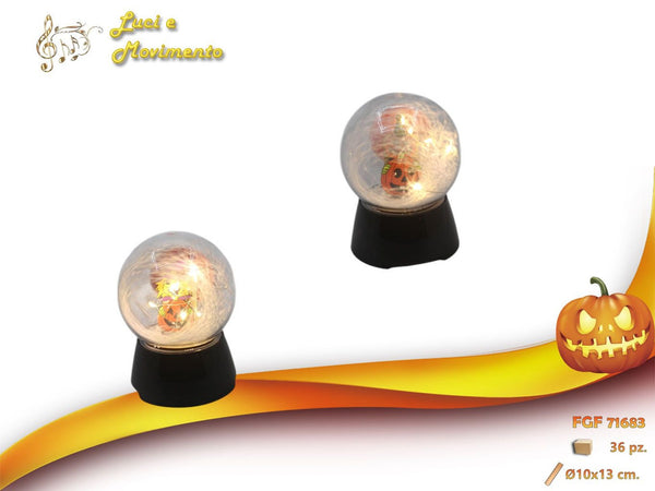 Sfera decorativa Halloween con luci e movimento