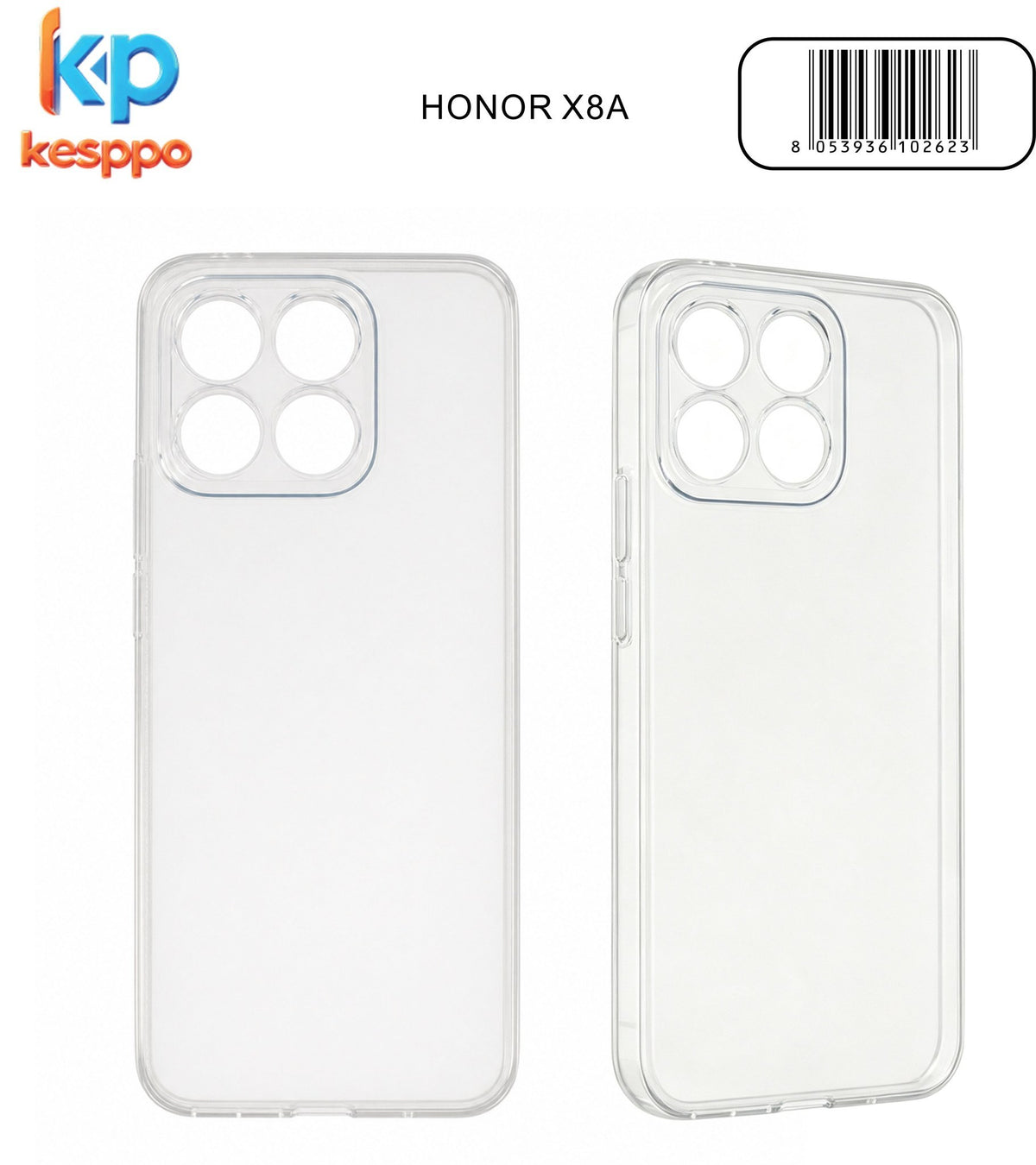 Custodia per Honor X8A – trasparente, in silicone