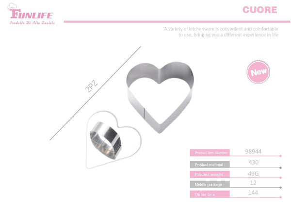 Anello per mousse, forma cuore