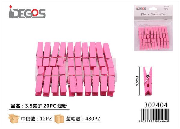 Set di 20 mollettine decorative, formato 3,5