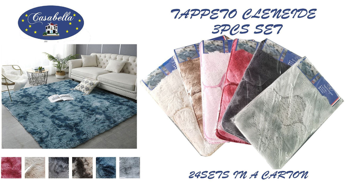 Tappeto Bagno 3PZ in Pelliccia