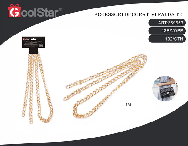 Catena decorativa GoolStar FY970 in alluminio, oro, 1 m