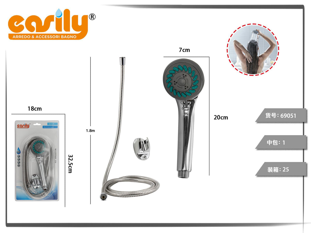 Kit doccetta con ugelli verdi disposti a spirale