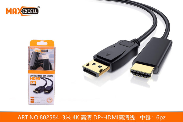 Cavo Adattatore da Displayport DP a HDMI 4K 3M