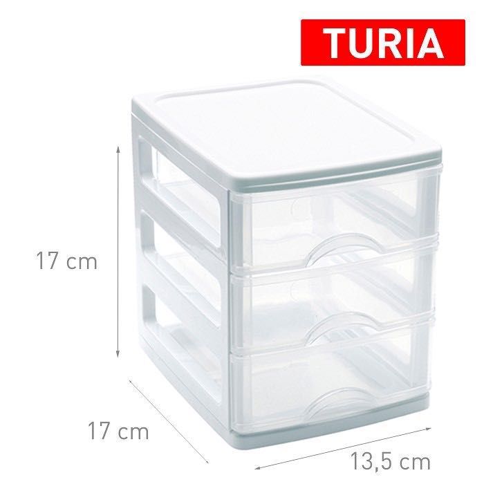 CASSETTIERA 3 CASSETTI TURIA 17X13.5X17CM