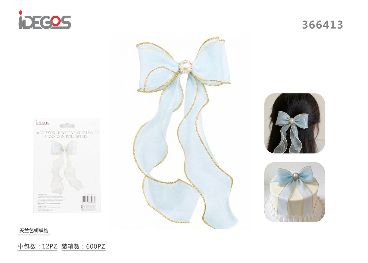 Fiocco decorativo celeste