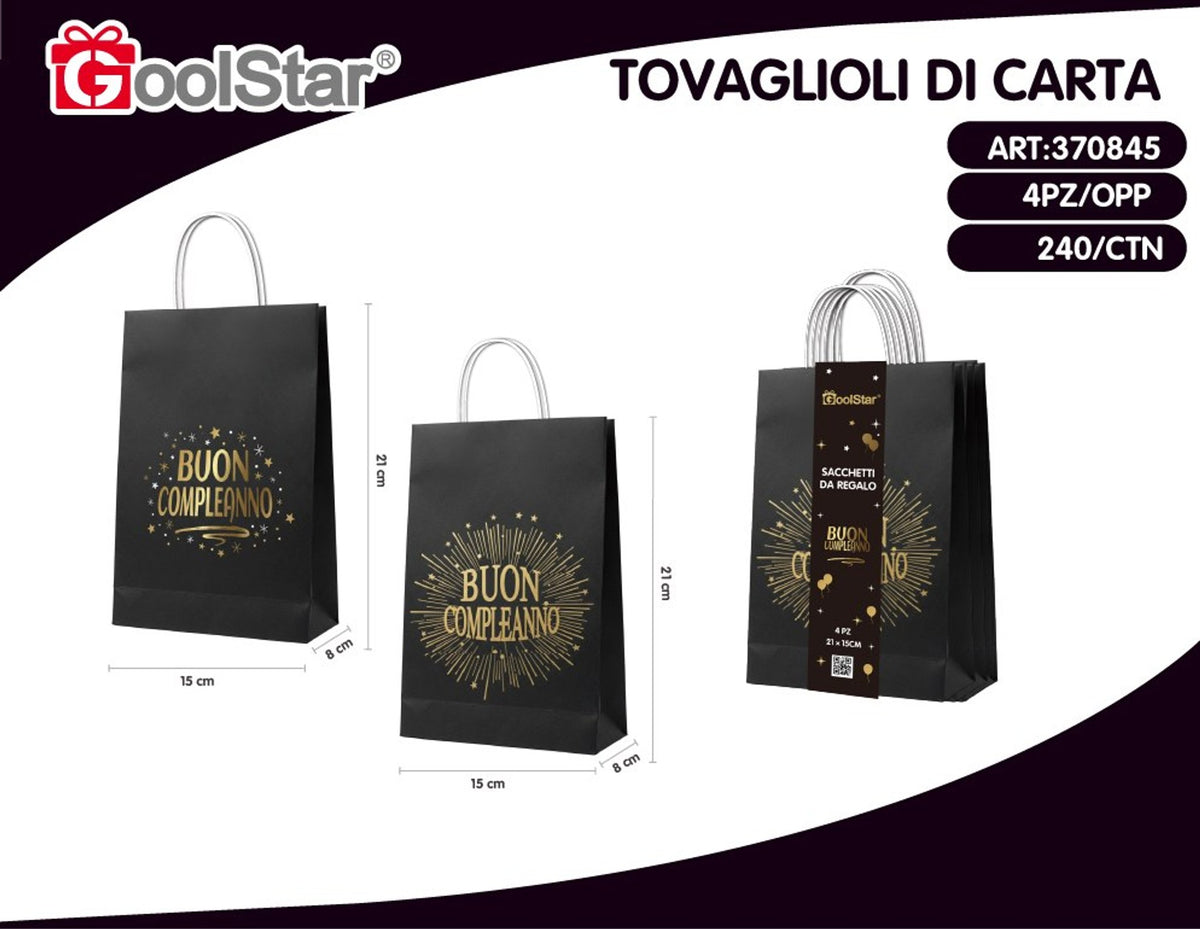 Busta da regalo di carta nero