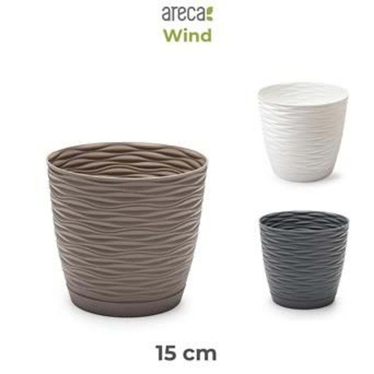 VASO WIND PLASTICA ARECA 15CM 15X15X15CM