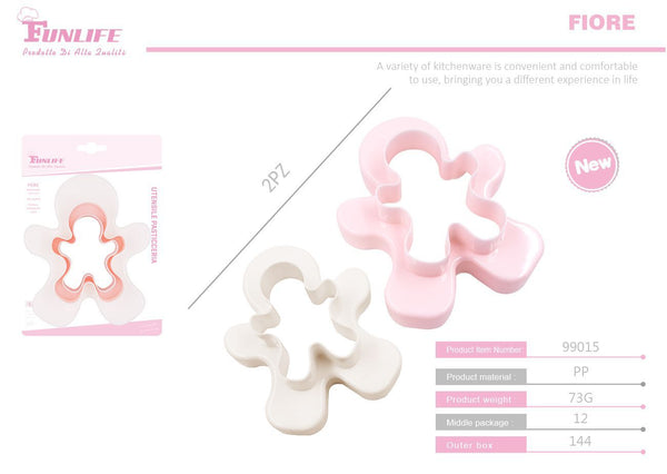 Stampi in plastica per biscotti, omino di pan di zenzero, confezione da 2 pezzi