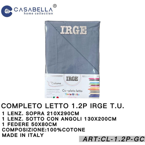 Completo Letto 1.2P Irge Grigio Chiaro