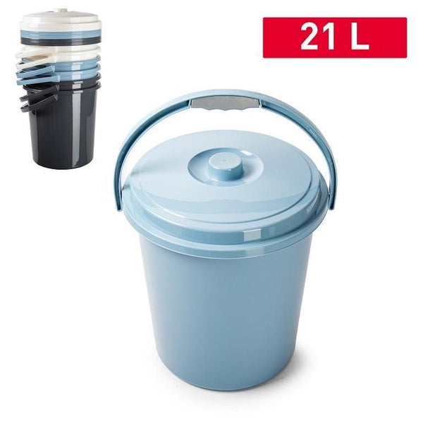 BIDONE C/COPERCHIO 21LT 37X34X40CM