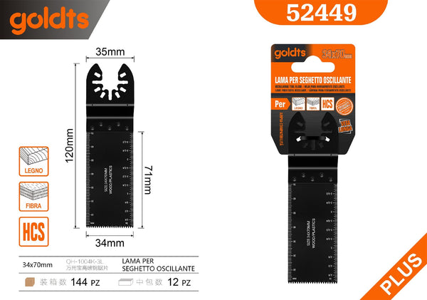 Lama per sega multiuso QH-1004K-3L, 120 × 34 × 70 mm