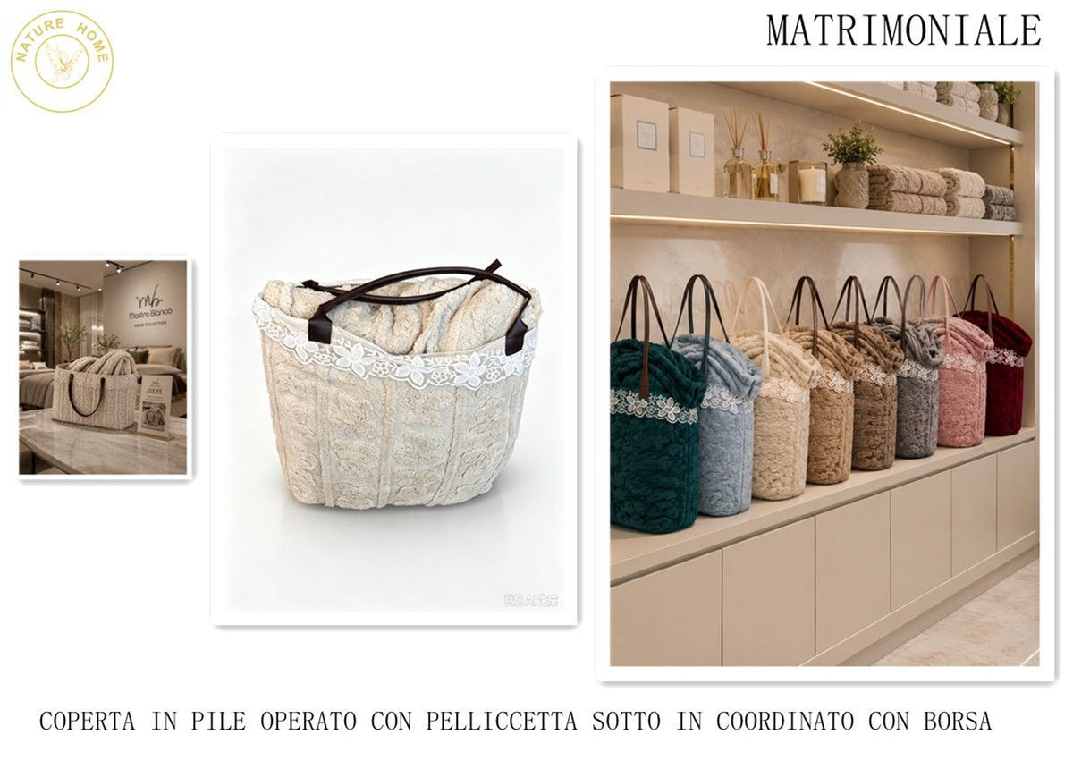 Plaid MastroBianco AMORE con borsa