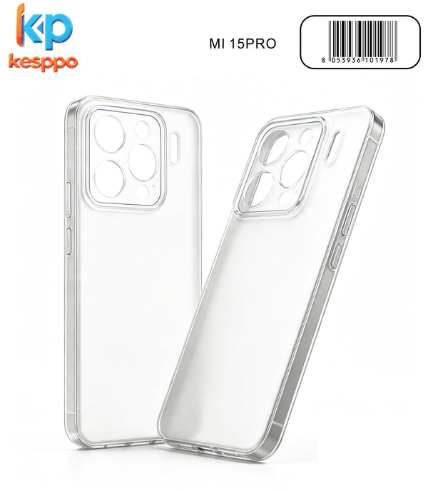 Custodia per Xiaomi 15 Pro – trasparente, in silicone, con aperture sagomate