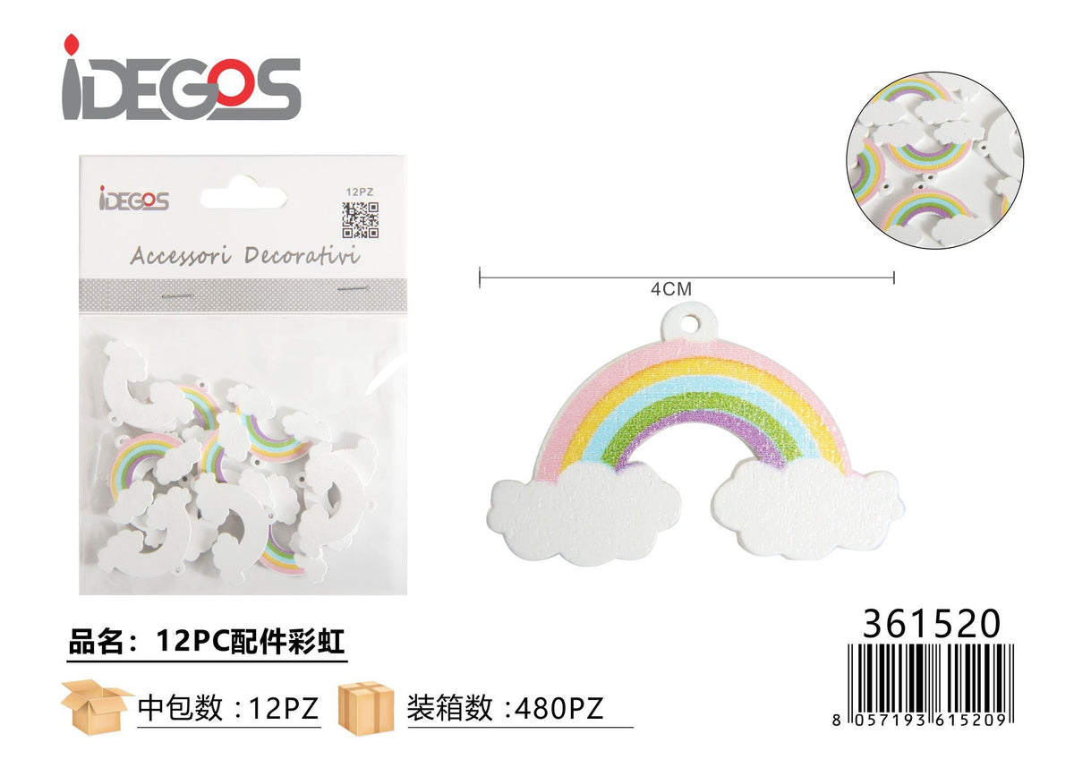 Set di 12 decorazioni Arcobaleno