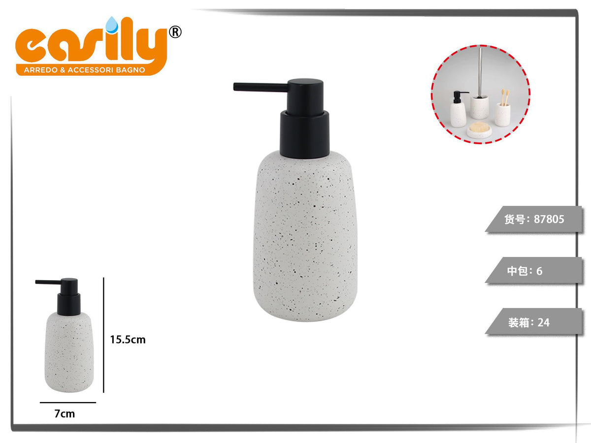 Dispenser sapone in ceramica puntinata