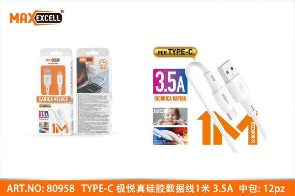 Cavo TYPE-C a TYPE-C 1M 3.5A