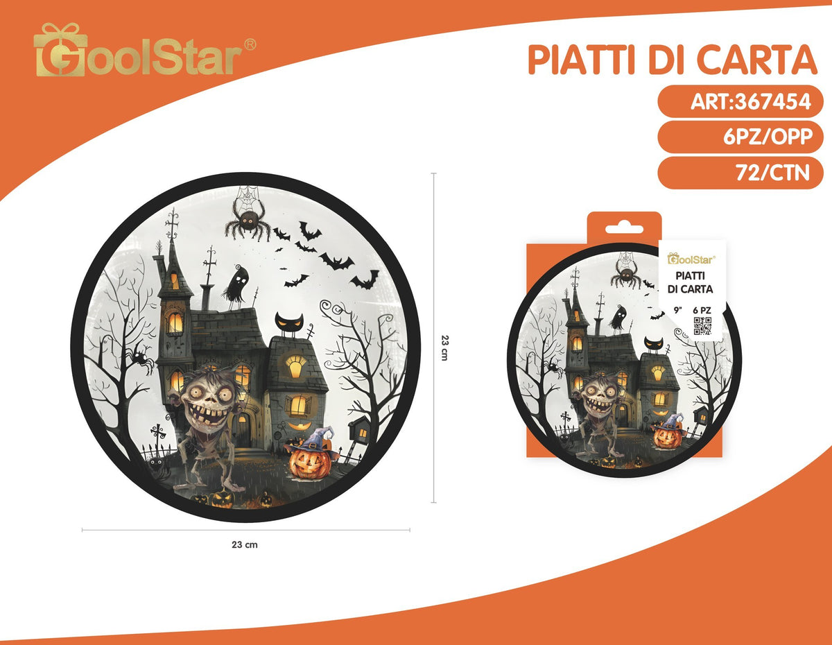 Piatto Di Carta 9p Halloween