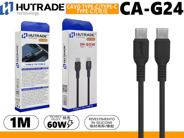 Cavo USB-C/USB-C HUTRADE CA-G24, 1 m, 60 W