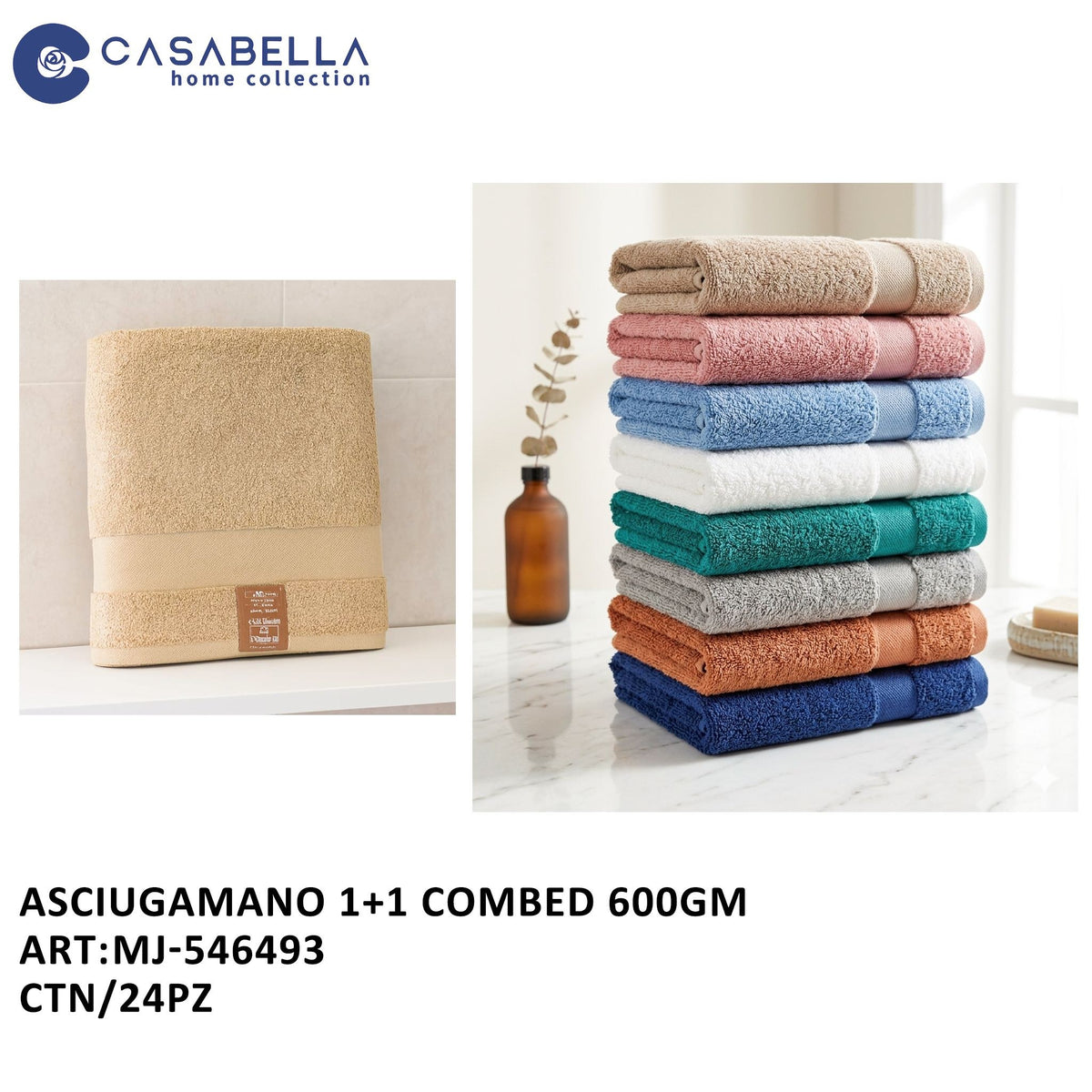 Asciugamano 1/1 Combed 600GM