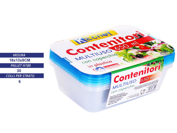 CONTENITORE 650ML 4PZ