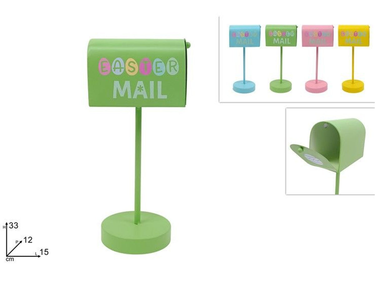 Cassetta postale decorativa Easter Mail in metallo, 33 cm