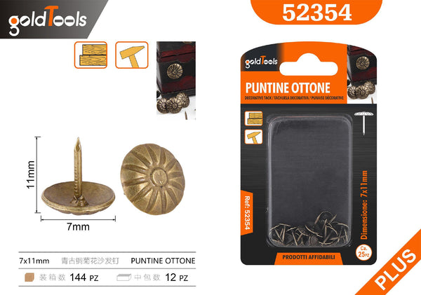 Chiodi decorativi per tappezzeria, confezione da 25 pezzi