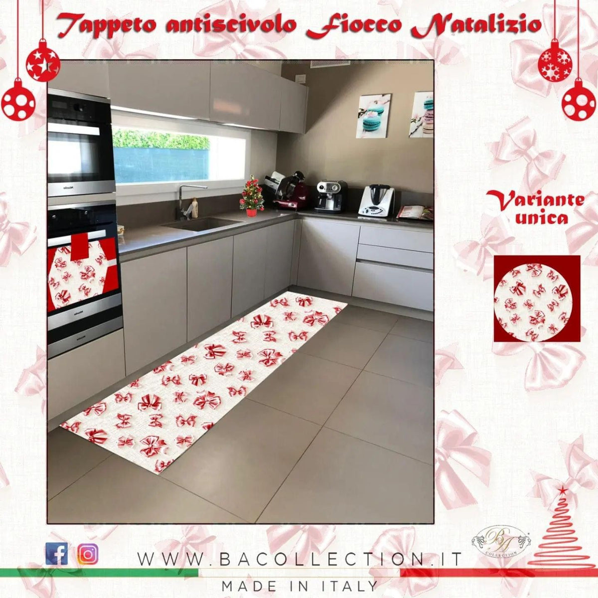 Tappeto Antiscivolo da Cucina Natalizia