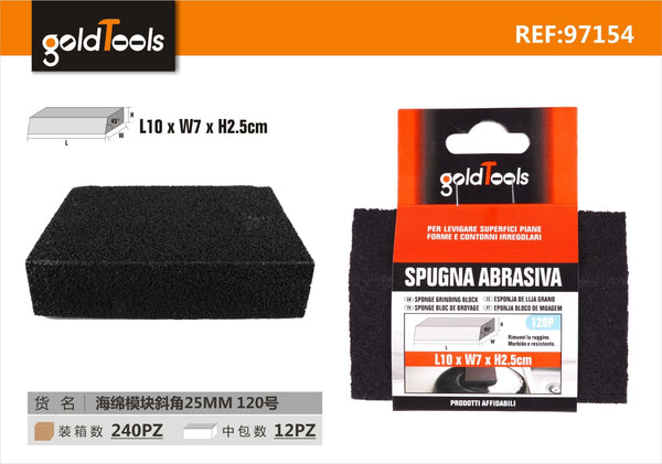 Spugna abrasiva, 25 mm, grana 120